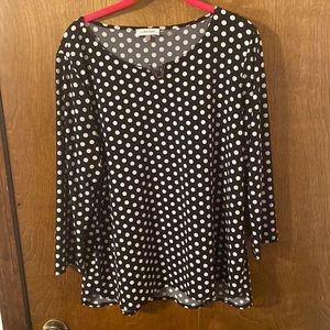 Calvin Klein polka dot blouse